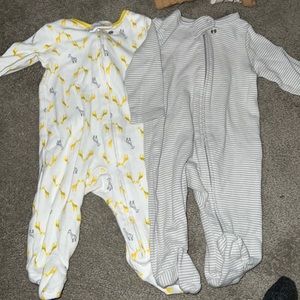 Grey and Yellow Footie Bundle